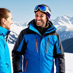 **

"A friendly ski instructor in a professional ski jacket, warmly greeting a new client family, snow-covered mountains in the background, fully clothed, appropriate attire, safe for work, perfect anatomy, natural proportions, family-friendly"

**