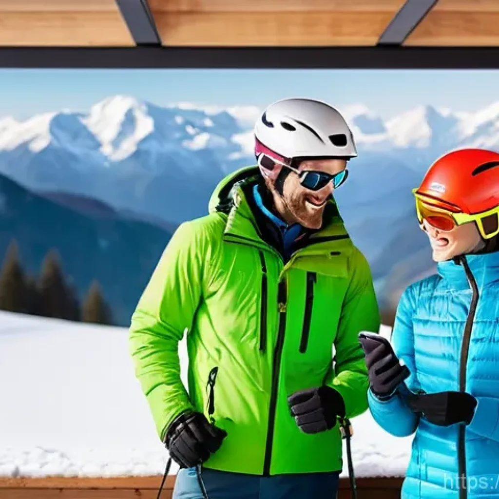 스키 강사의 고객 만족도 조사 방법 - **Prompt 1: Capturing Customer Feedback on the Slopes**
A bright, snowy ski resort on a sunny da...