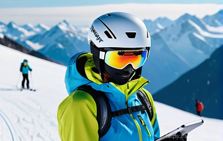 스키 강사의 글로벌 트렌드 이해 - **A futuristic ski instructor integrating advanced technology into a lesson.** The instructor, a con...