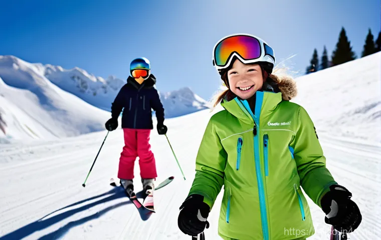 스키 강사의 자격증 취득 플랜 - **Image Prompt 1: The Joy of First Turns**
    A warm, brightly lit scene on a gentle, groomed begin...