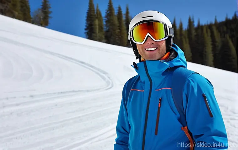 스키 강사의 환경 변화 적응법 - A heartwarming scene on a gentle ski slope, where a young child, approximately 6 years old, dressed ...