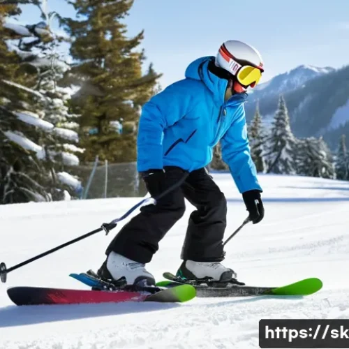 스키 강사의 자격 시험 준비 과정 - **Prompt:** A professional, friendly ski instructor (male, in his 30s, wearing a bright blue insulat...