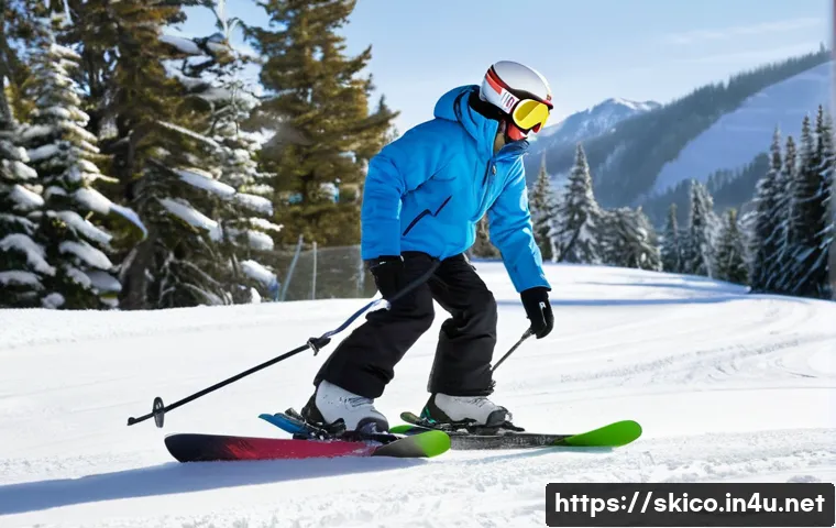 스키 강사의 자격 시험 준비 과정 - **Prompt:** A professional, friendly ski instructor (male, in his 30s, wearing a bright blue insulat...