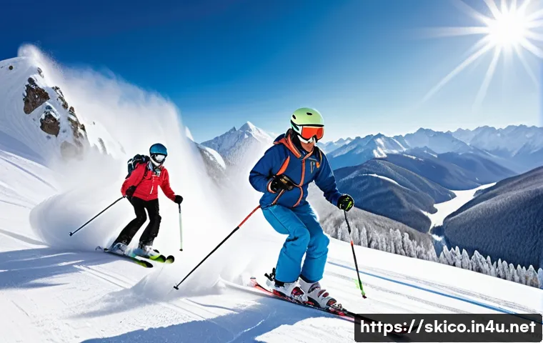 스키 강사의 프리랜서 성공 전략 - **A highly skilled freelance ski instructor, wearing a sleek, modern ski suit with subtle branding, ...